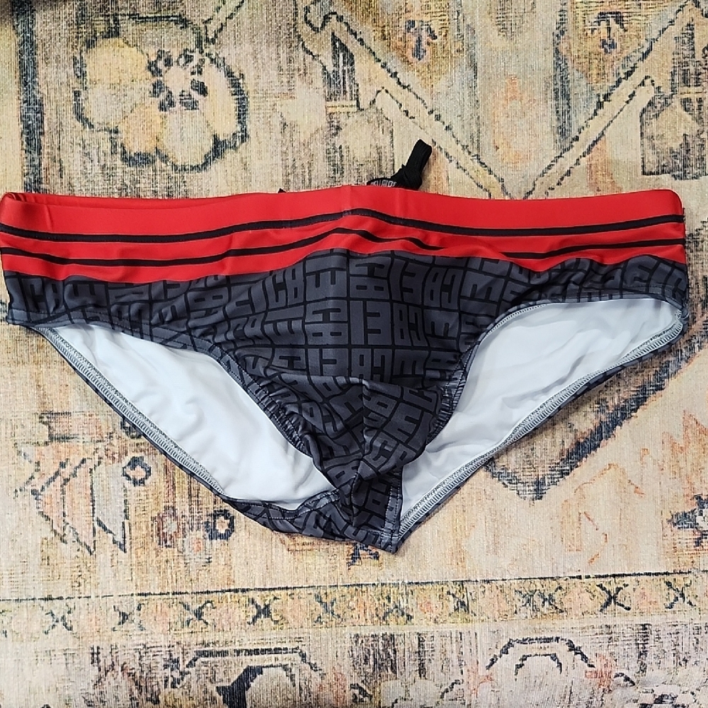 Cbs185 Cellblock13 Icon Swim Brief  Red and Black